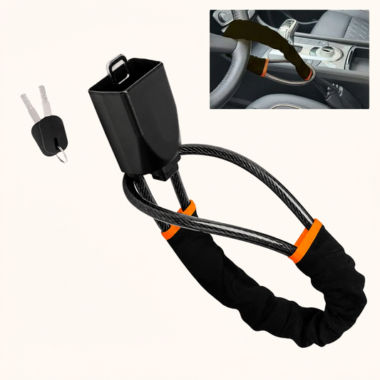 Jobim Driveway Defender steering wheel lock with keys